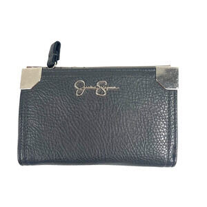 Jessica Simpson Y2K Dark Gray Leather Woman's Wallet Clutch Credit Cards Bills